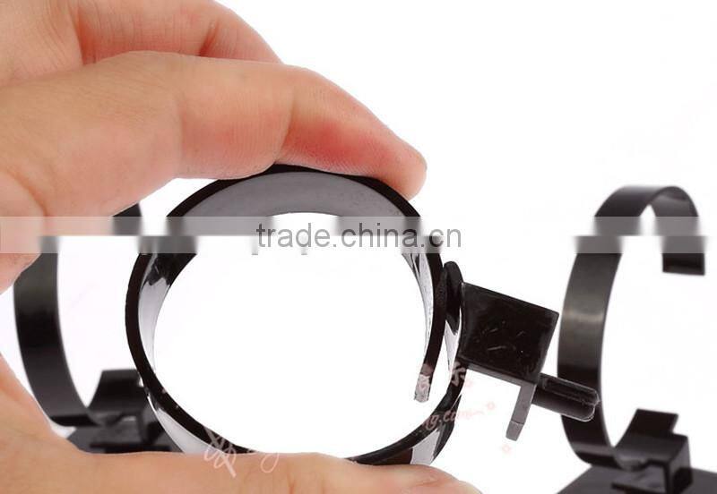 Double-Layer Black Acrylic Watch Display Stand C Clip Watch Display Rack Holder