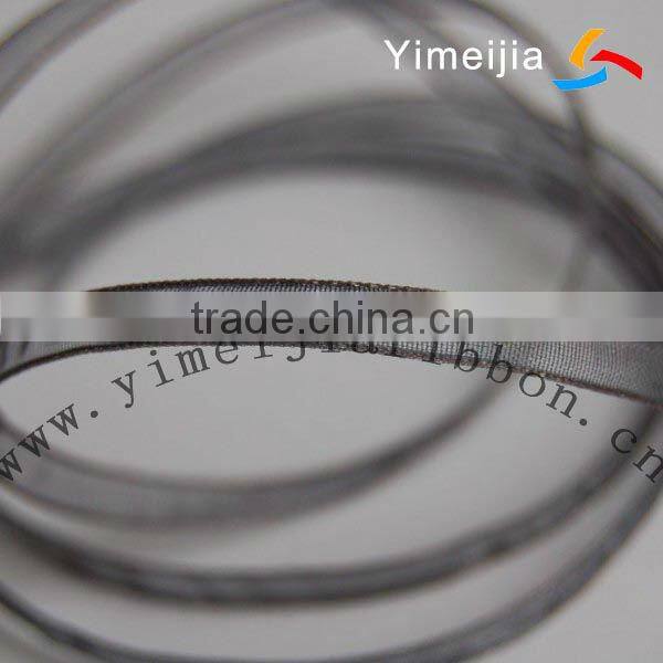 different width of the charcoal color organza ribbon