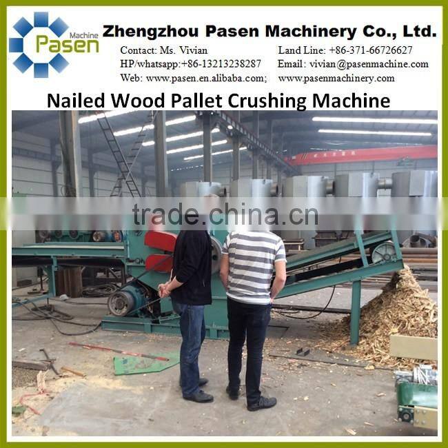 Pasen Machinery Wood Pallet Crusher/Wood Pallet into Wood Sawdust Crushing Machine/Wood Pallet Crusher Grinder Machine