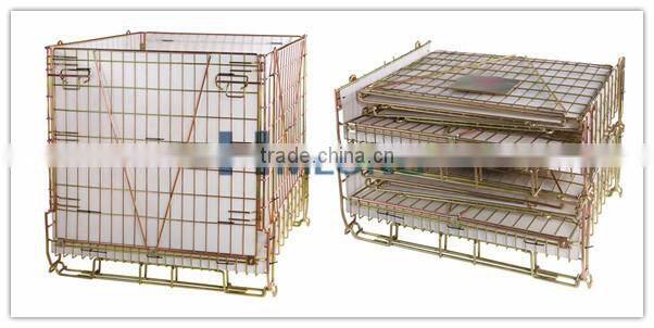 PET Preform Mesh box wire cage metal bin storage container