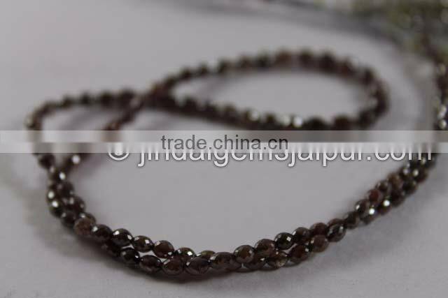 Top Quality Brown Diamond Faceted Barrel Beads