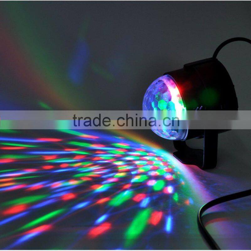 Mini and Delicate Design LED Stage Light Party LED Mini Crystal Ball Sound Control for Disco,all kinds of Parties