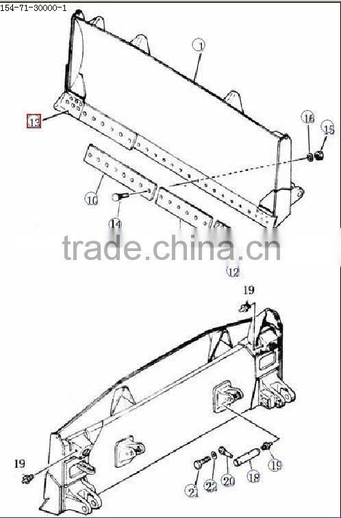 SHANTUI Bulldozer spare parts,154-70-11314 cutting edge