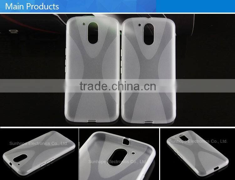 X line design pattern cell phone case for MOTOROLA G4 Plus tpu soft cover