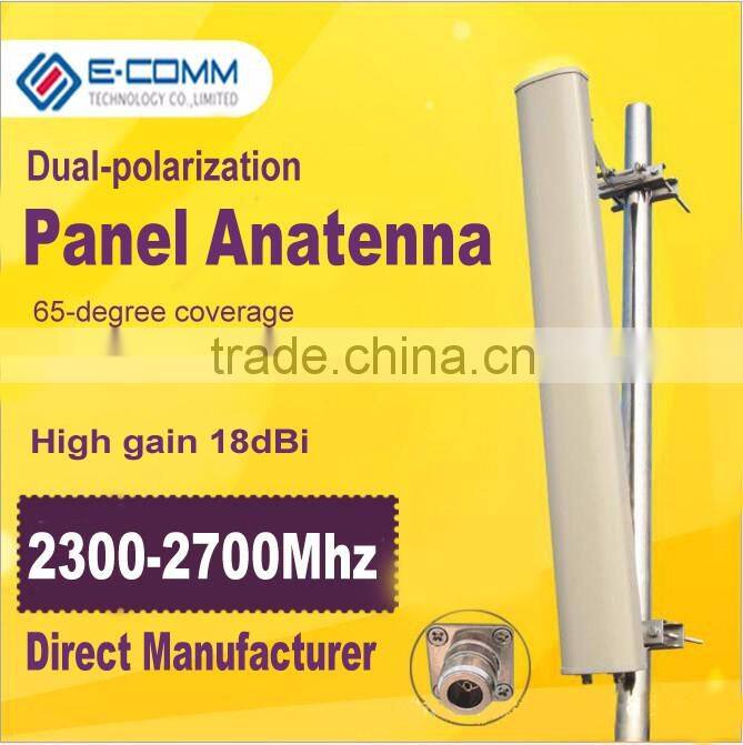2300-2700MHz high-gain18dBi dual polarization directional Mimo antenna for Wireless wifi sector cover
