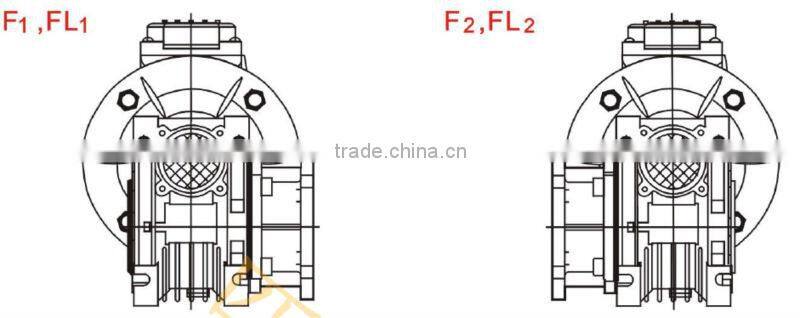 NMRV063 Speed reducer gear motor transmission with 550w electric dc motor