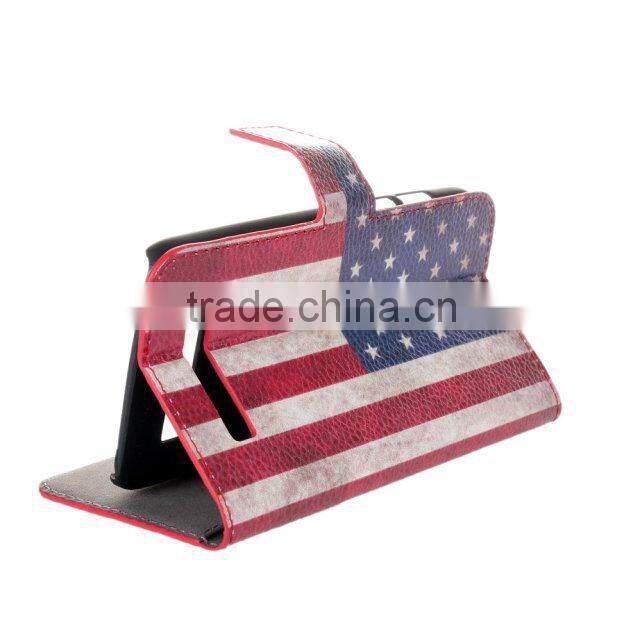 For HTC Desire 500 Retro UAS UK Flag PU Wallet Flip Leather case