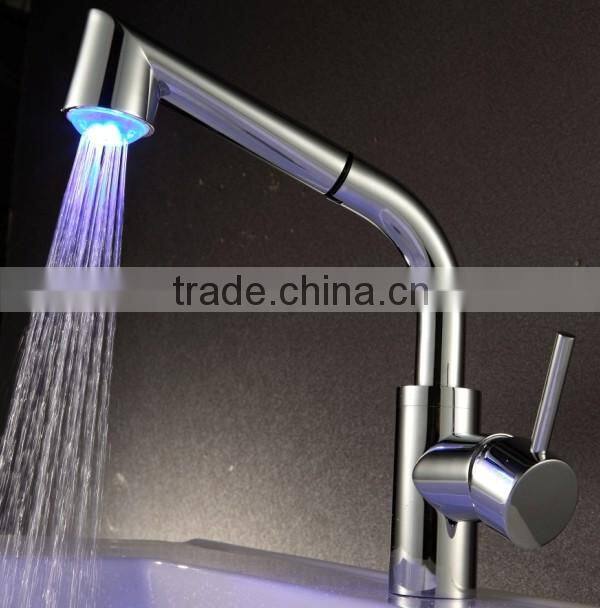 plastic led light bathroom basin faucet