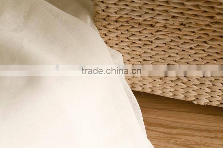 Plain coloured polyester linen curtain fabric