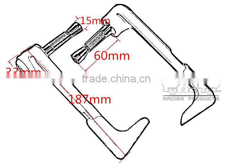 BJ-LG-004 Manufacture Red Bent Style Plastic Motorcycle lever guard protector