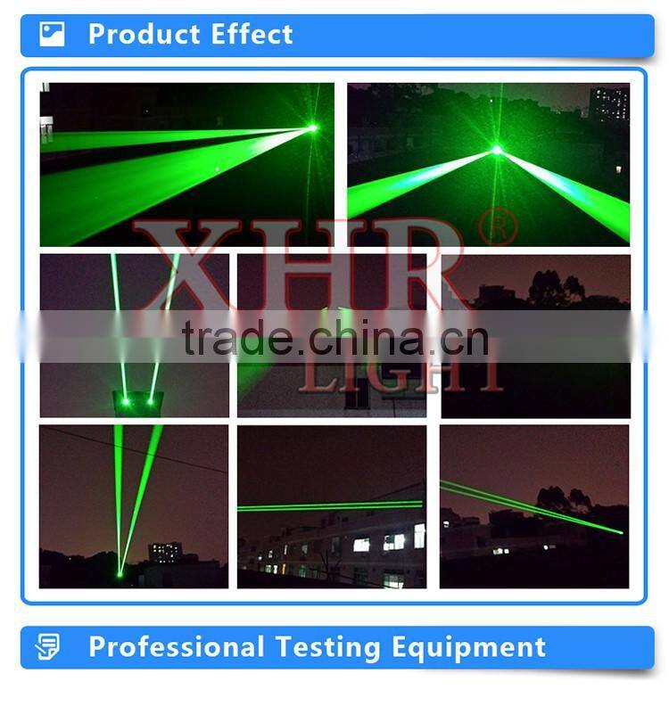 XHR 2w 4w single green Two fat beams laser landmark for outdoor advertising projector