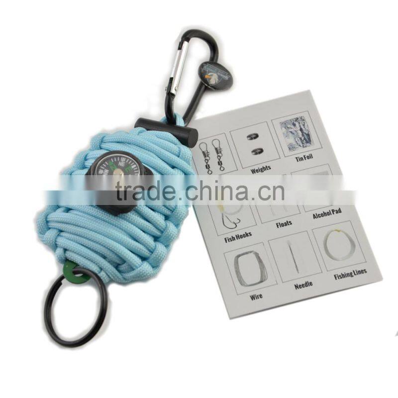 military micro survival grenade paracord fishing gear