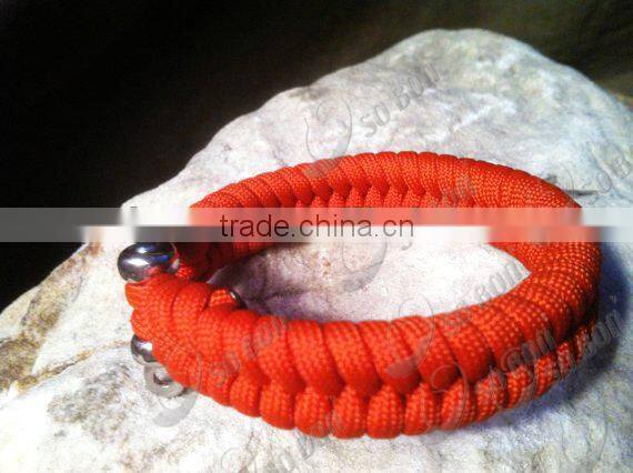 Custom logo 550 camo paracord survival bracelet with plastic buckle