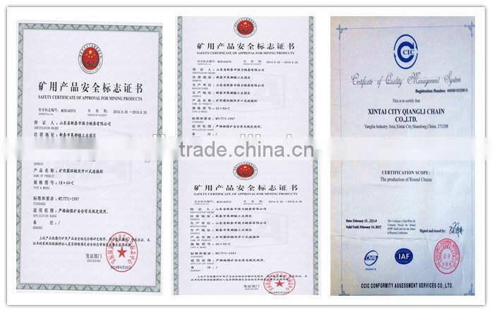ASTM80 / EN818-2 / DIN766 steel link chain crane chain