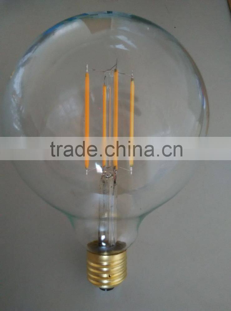 Glass CE ROSH Certification LED a60 g80 e27 4w 6w Globe led filament bulb