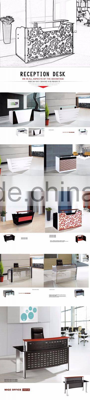 professional customized reception counter/ reception desks design/ beauty salon reception table