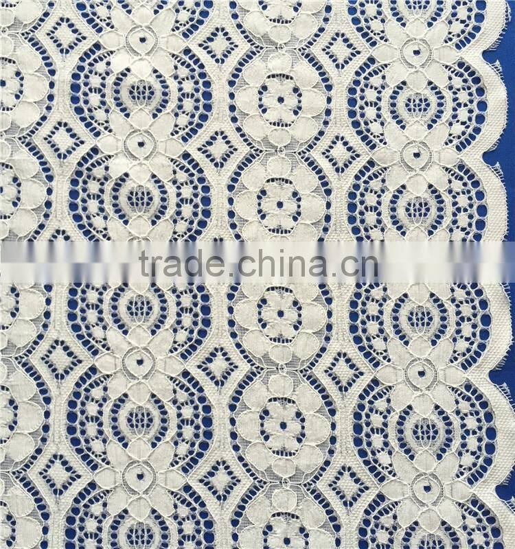 Global Elastic Fashionable navy blue lace dress fabric