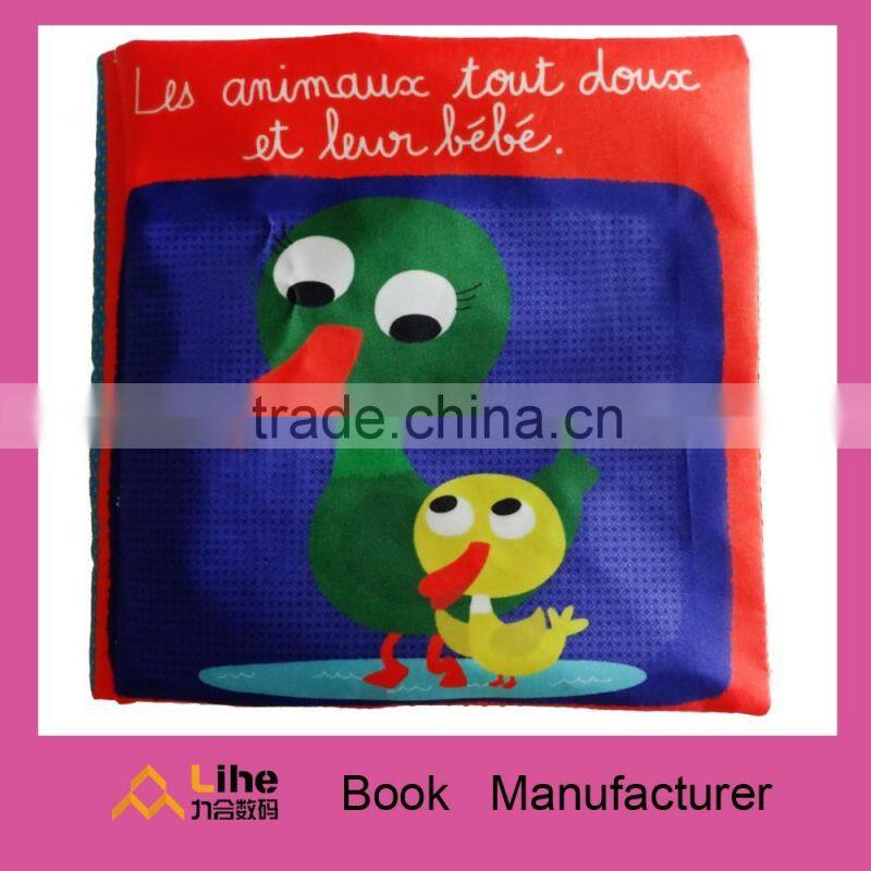 Fancy baby cloth book fabric book soft toy cognize book with BB sound