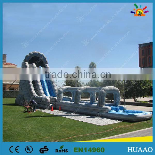 2015 best quality the water hulk inflatable slide and slip
