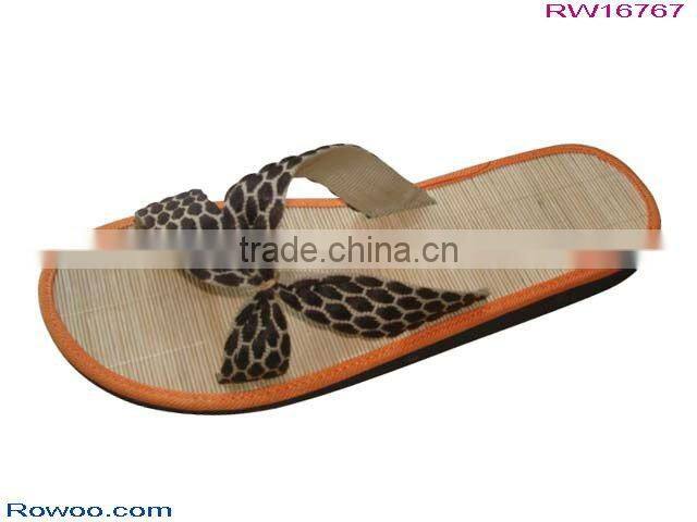 ladies' shiny straw slippers