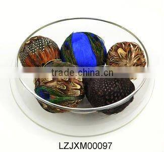 Christmas pheasant feather balls LZXMS00032
