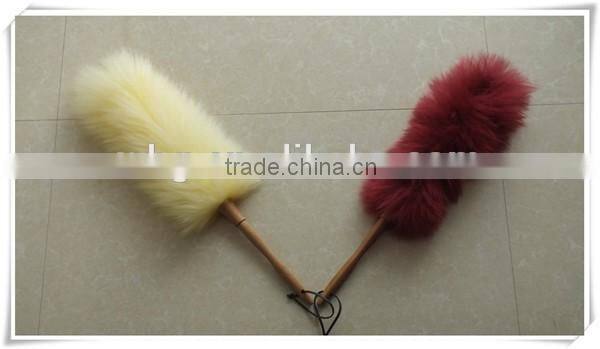 Lambswool Duster With Retractable Black Tube