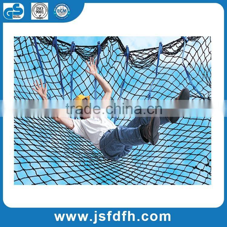PP/PE/PET Polyester /nylon material colorful knotless safety net safety netting