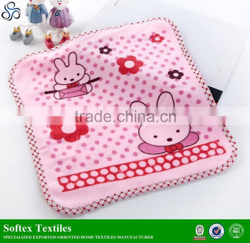 Microfiber 30X30 square printed towel in gaoyang
