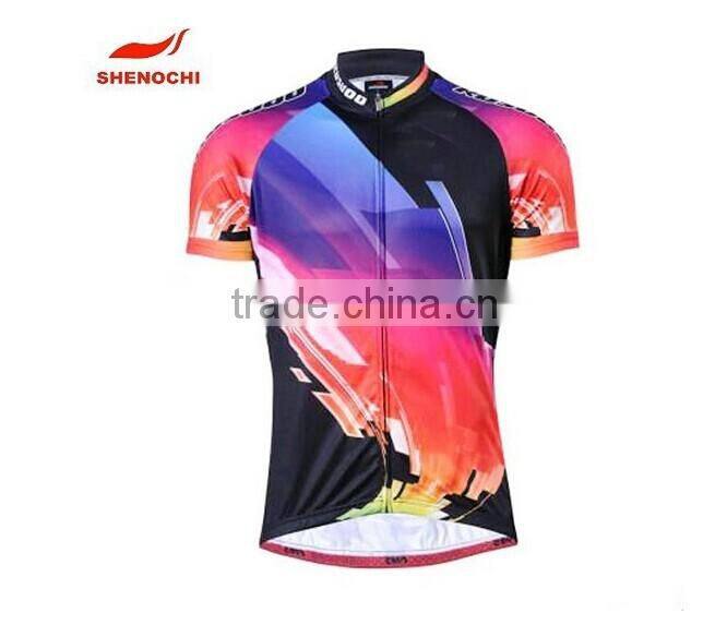 Full sublimation printing short sleeve cycling jersey never fade cycling clothing team specialized cycling jersey dri fit