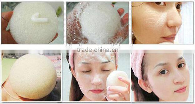 100% Natural Green Tea Konjac Sponge/Only Natural Fiber Konjac Sponge Facial and Skin care