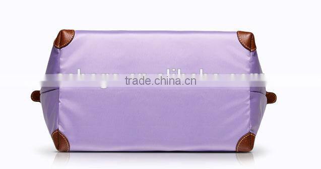 fashionable nylon foldable college student shoulder bag hand bag