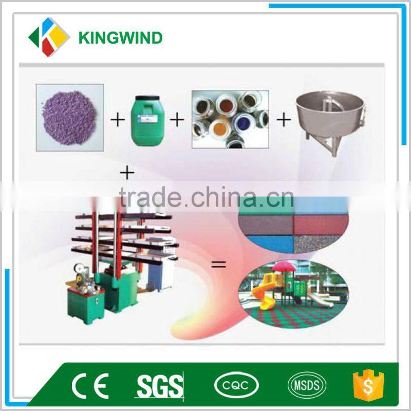 Hydraulic rubber floor tiles making machine