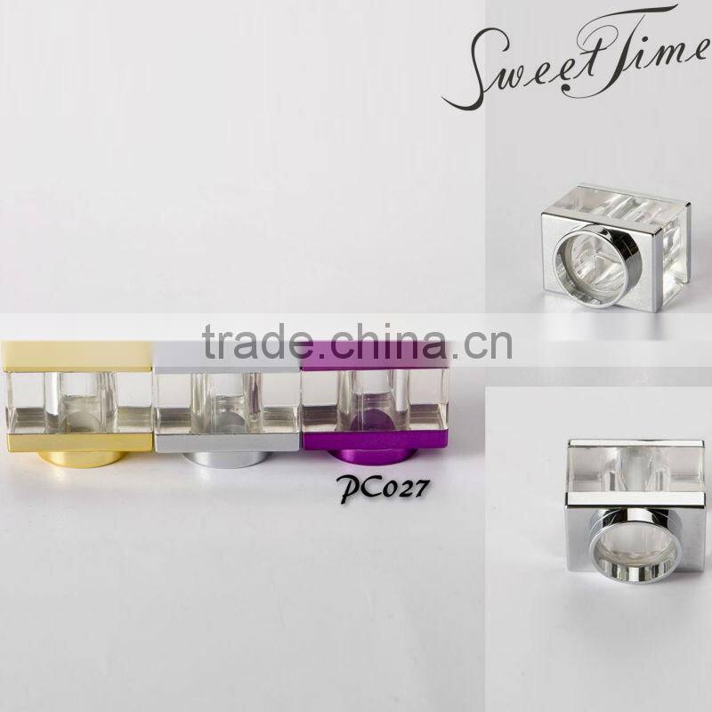 square sarin lid with aluminum coated for perfume bottle sealing