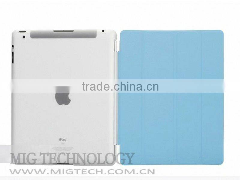 Smart cover with back hard cover for ipad2 3, for ipad 3 case