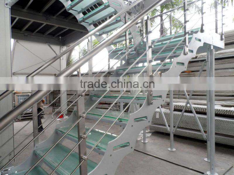 YUDI steel glass Straight stairs for home Prefabricated made in China