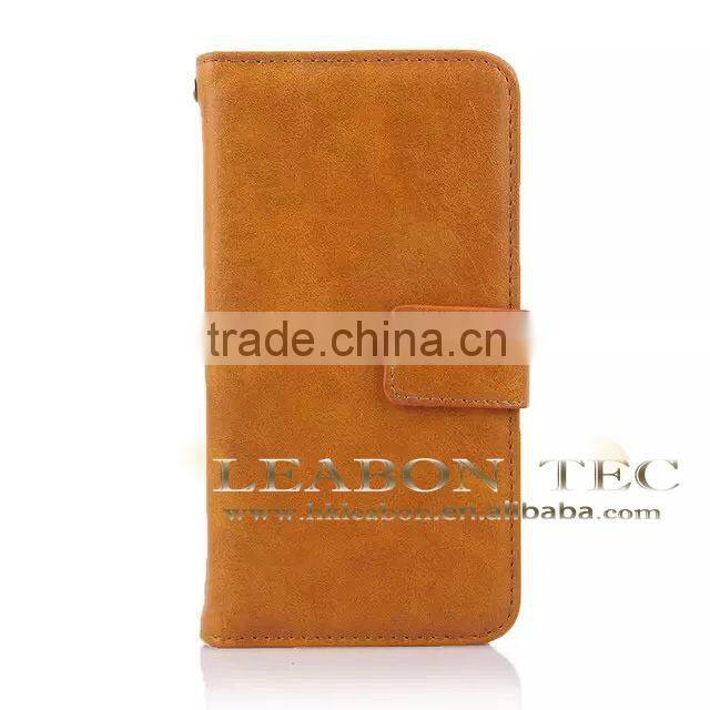 2015 New Design Factory Supplier 2 in 1 Detachable Wallet Leather Case for Samsung S6, Back Case Cover, Mobile Phone Case