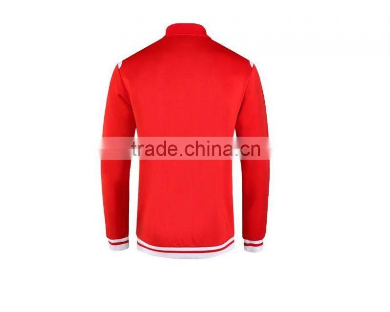 2016 newest cheap hot sell polyester red track jacket