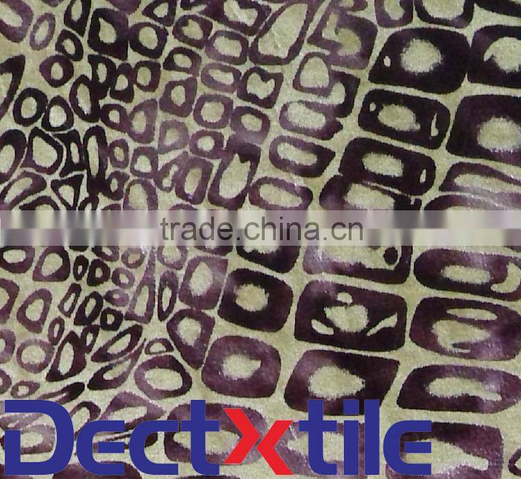 100%Polyester Hot Stamping Flocking Knitted Fabric Wholesale Textile