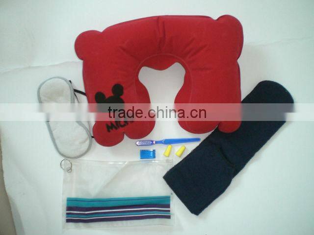 travel kit,travel set,eye mask,pillow,earplug,eyeshade