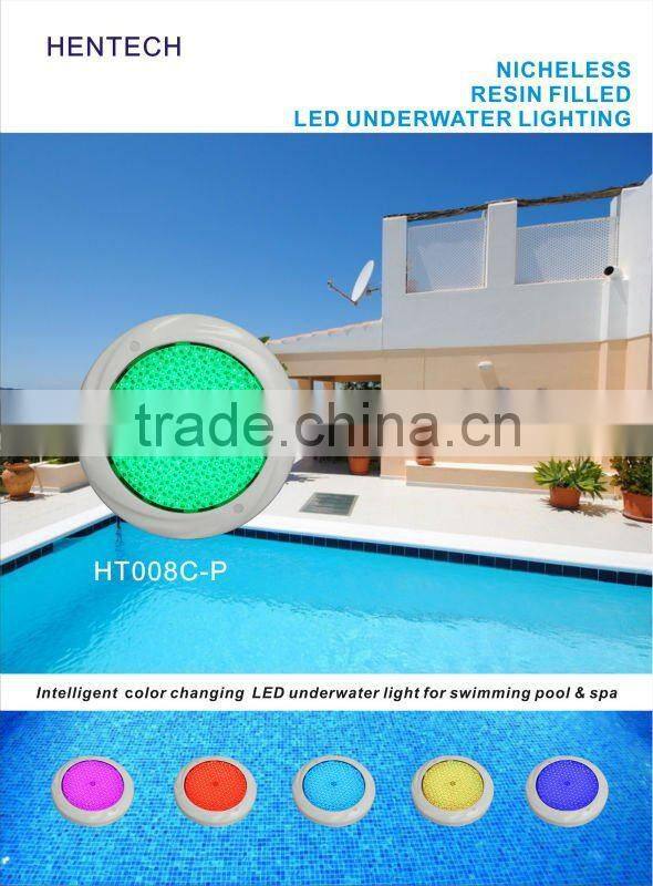 Concrete Pool Vinyl Pool Resin Filled AC12V 18W IP68 Resin Filled Waterproof LED Underwater Pool Light