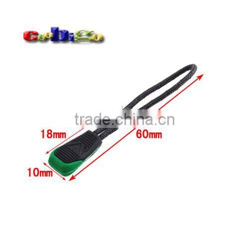 60*10mm Plastic Zipper Pull With Strap For Backpack Gym Suit Garment Accessories #FLC310