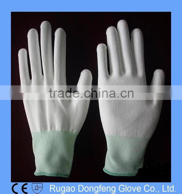 13Gauge Black PU Coated Nylon Gloves,Black Nylon Working PU Gloves,PU Safety Hand Gloves