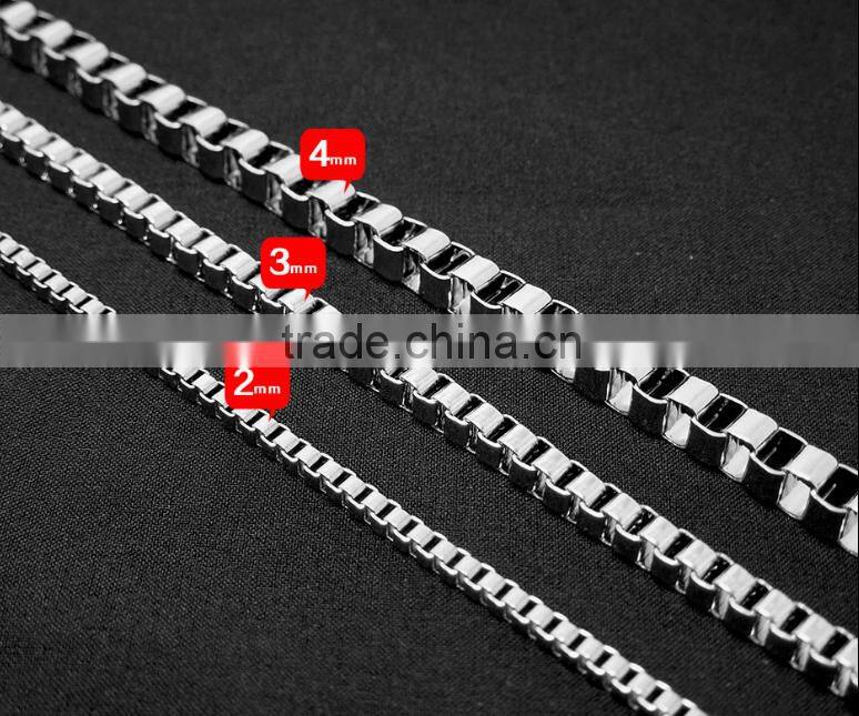 High Quality Hipster Stainless Steel Box Chain Necklace Wholesale