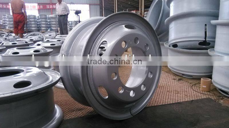 7.5-20 trailer wheel, tube steel wheel, wheel with10.00-20 tyre for heavy truck