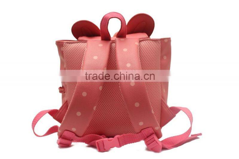 Korea Brand PU Material Little Rabbit Pattern Anti-lost Children Backpack Bag