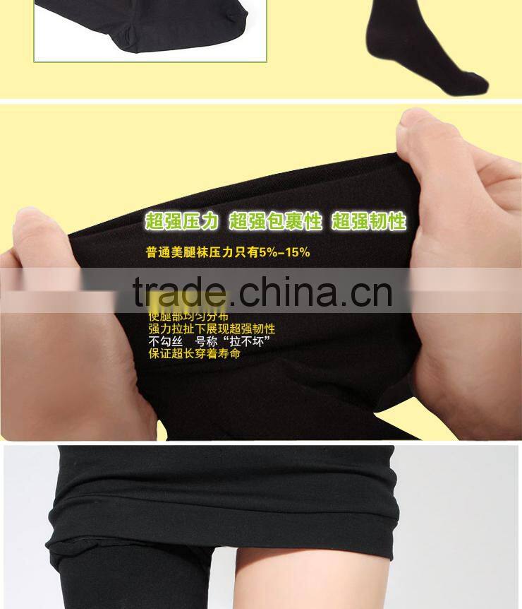 WONDQ Women's Control Top Medical Compression Trample Feet Stockings