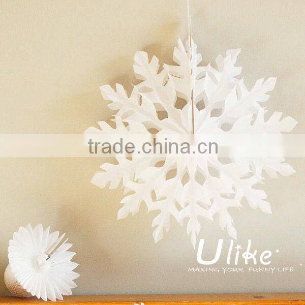 handmade paper snowflakes Christmas paper fan patterns big size snowflake