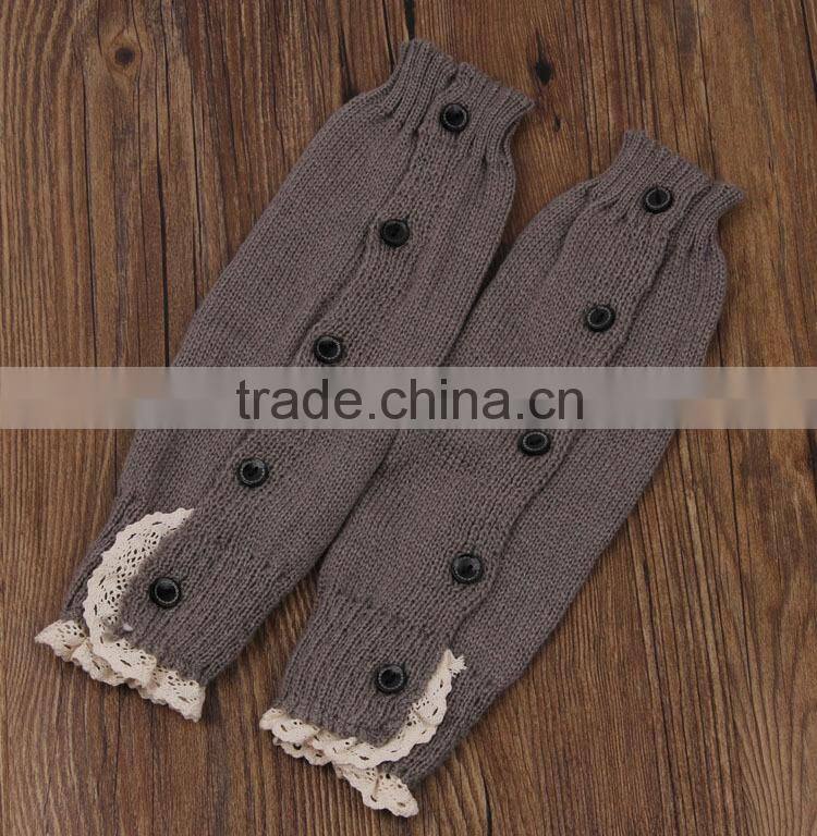 2015 hot sale leg warmers long cotton women wholesale lace boot socks