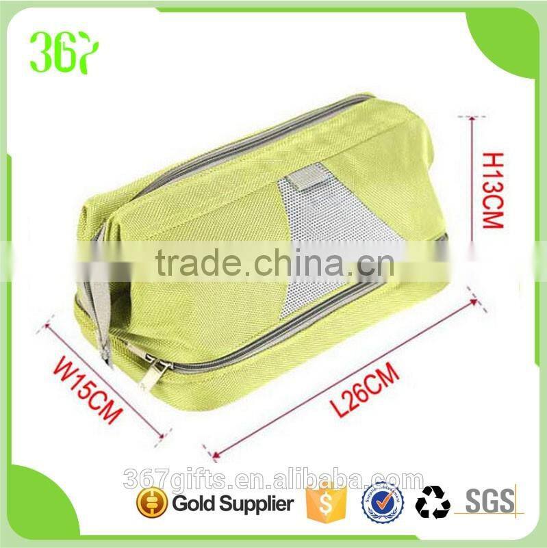 Customized Detachable Double Layer Travel Hanging Polyester Toilet Bag