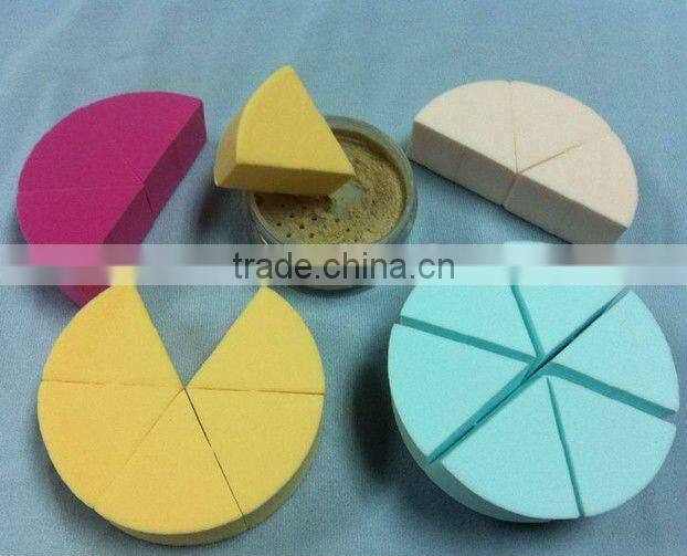 pure white ,wedge cosmetic sponge ,non-latex foundation puff